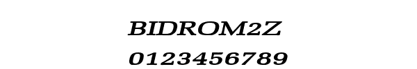 Fuente BIDROM2Z.TTF