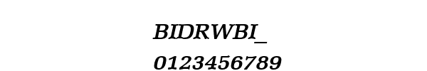 Fuente BIDRWBI_.TTF