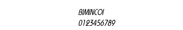 Fuente BIMINCOI.TTF
