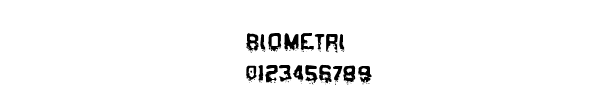 Fuente BIOMETRI.TTF