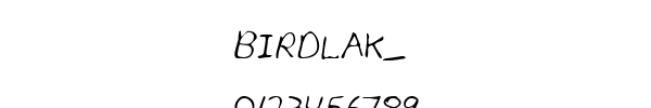 Fuente BIRDLAK_.TTF