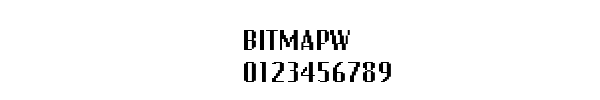 Fuente BITMAPW.TTF