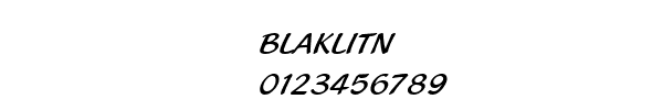 Fuente BLAKLITN.TTF