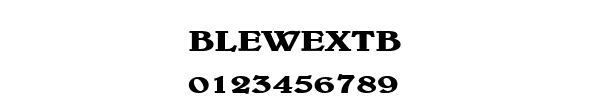 Fuente BLEWEXTB.TTF