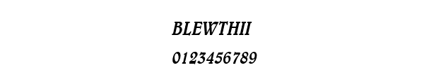 Fuente BLEWTHII.TTF