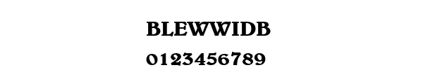 Fuente BLEWWIDB.TTF