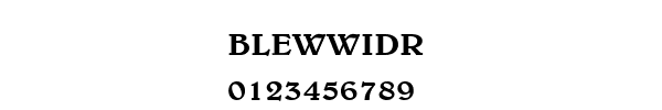 Fuente BLEWWIDR.TTF