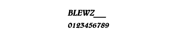 Fuente BLEWZ___.TTF