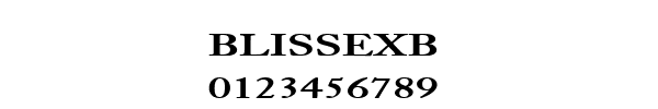 Fuente BLISSEXB.TTF