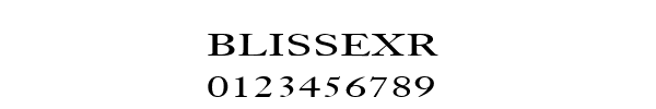 Fuente BLISSEXR.TTF