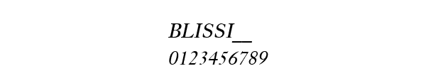 Fuente BLISSI__.TTF