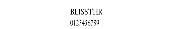 Fuente BLISSTHR.TTF