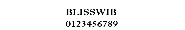 Fuente BLISSWIB.TTF