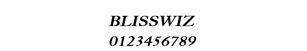 Fuente BLISSWIZ.TTF