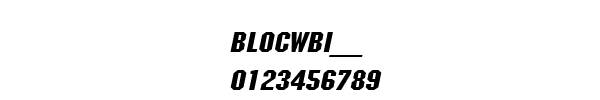 Fuente BLOCWBI_.TTF