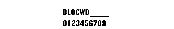 Fuente BLOCWB__.TTF