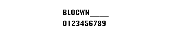 Fuente BLOCWN__.TTF