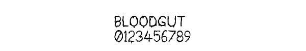 Fuente BLOODGUT.TTF