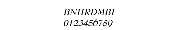 Fuente BNHRDMBI.TTF