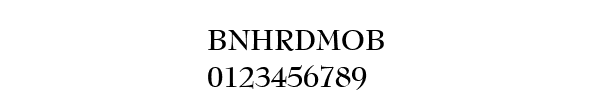 Fuente BNHRDMOB.TTF