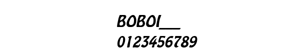 Fuente BOBOI___.TTF