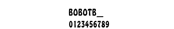 Fuente BOBOTB__.TTF
