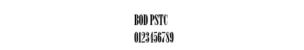 Fuente BOD PSTC.TTF