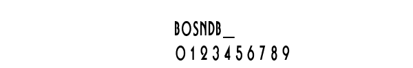 Fuente BOSNDB__.TTF