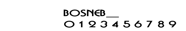 Fuente BOSNEB__.TTF
