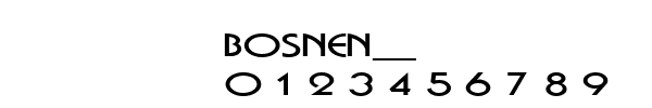 Fuente BOSNEN__.TTF