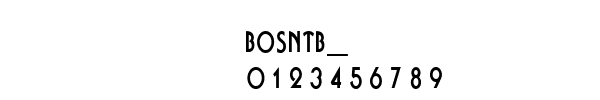 Fuente BOSNTB__.TTF