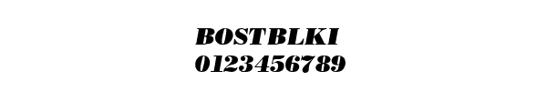Fuente BOSTBLKI.TTF