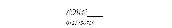 Fuente BOWR____.TTF