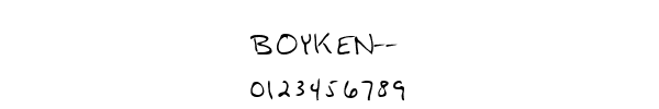 Fuente BOYKEN__.TTF