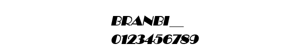 Fuente BRANBI__.TTF