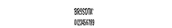 Fuente BRISDTN_.TTF