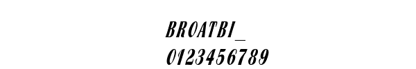 Fuente BROATBI_.TTF
