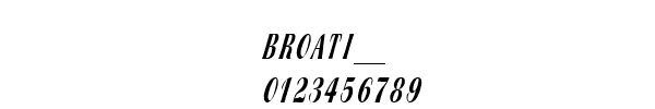 Fuente BROATI__.TTF