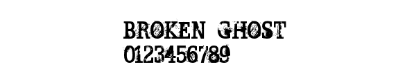 Fuente BROKEN_GHOST.ttf