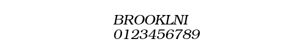 Fuente BROOKLNI.TTF
