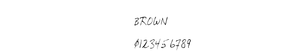 Fuente BROWN.TTF