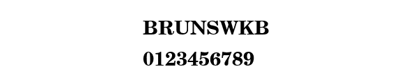 Fuente BRUNSWKB.TTF