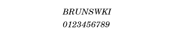 Fuente BRUNSWKI.TTF