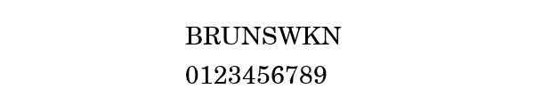 Fuente BRUNSWKN.TTF