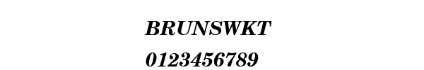 Fuente BRUNSWKT.TTF