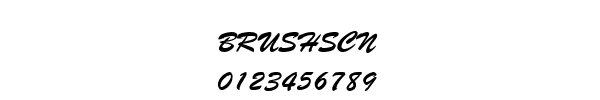 Fuente BRUSHSCN.TTF