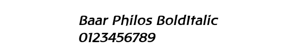Fuente Baar Philos BoldItalic.ttf