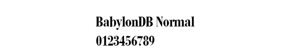 Fuente BabylonDB Normal.ttf