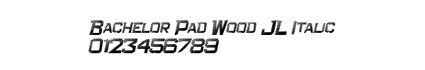 Fuente Bachelor Pad Wood JL Italic.TTF