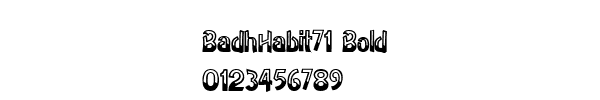 Fuente BadhHabit71 Bold.ttf